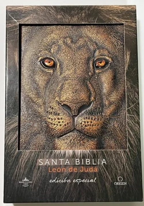 Biblia RVR 1960 Letra Grande león de Judá Edición Especial Bronce / Spanish Bible RVR 1960 Large Print Imitation Leather Lion of Judah Special Edition