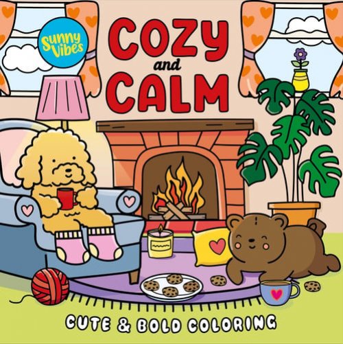 Cozy and Calm Coloring Book – Bold & Adorable Animal Scenes to Color – 20 Perforated Pages, Thick Art Paper with Built-In Page Shield – Relaxing Gift for Teens & Adults (Vibes)