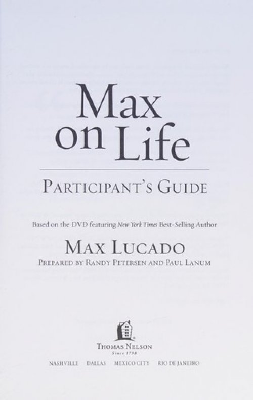 Max on Life Participant's Guide