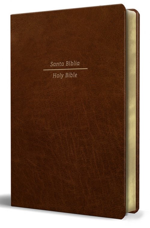 Biblia Bilingüe Reina Valera 1960/ESV Tamaño grande piel marrón / Bilingual Bibl e RVR 1960/English Standard Large Size Large Print Leather
