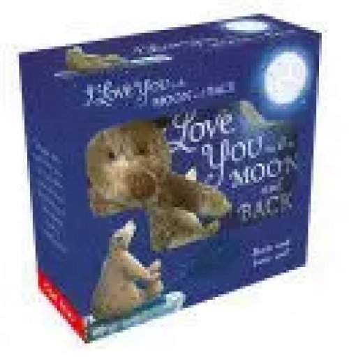 I LOVE YOU TO THE MOON AND BACK BOOK AND BEAR SET