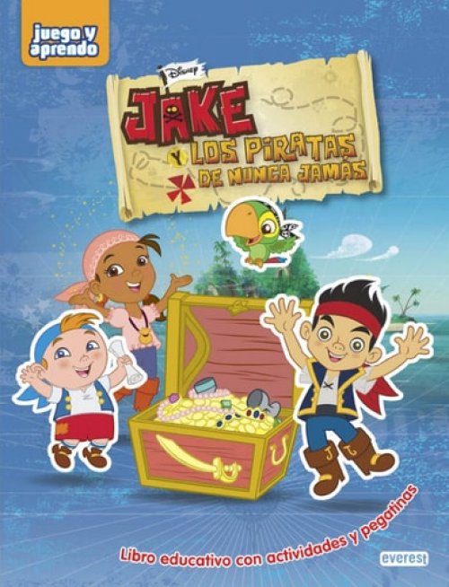 Jake y los piratas de Nunca Jamás Libro educativo con actividades y pegatinas
