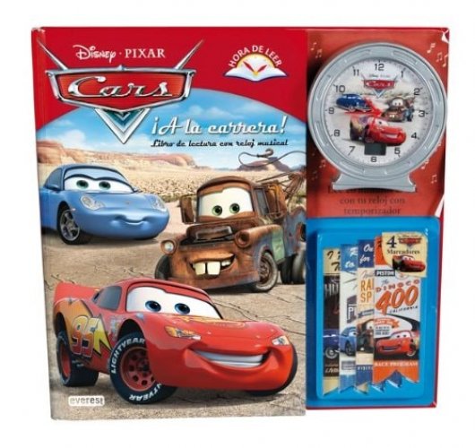 Cars. ¡A la carrera! Hora de leer. Libro de lectura con reloj musical